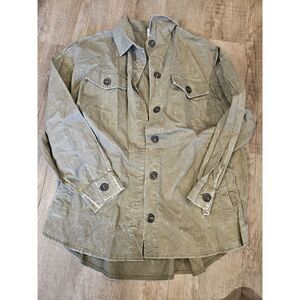 Zenana XL Button Down With‎ Strong As A Mother Patch
